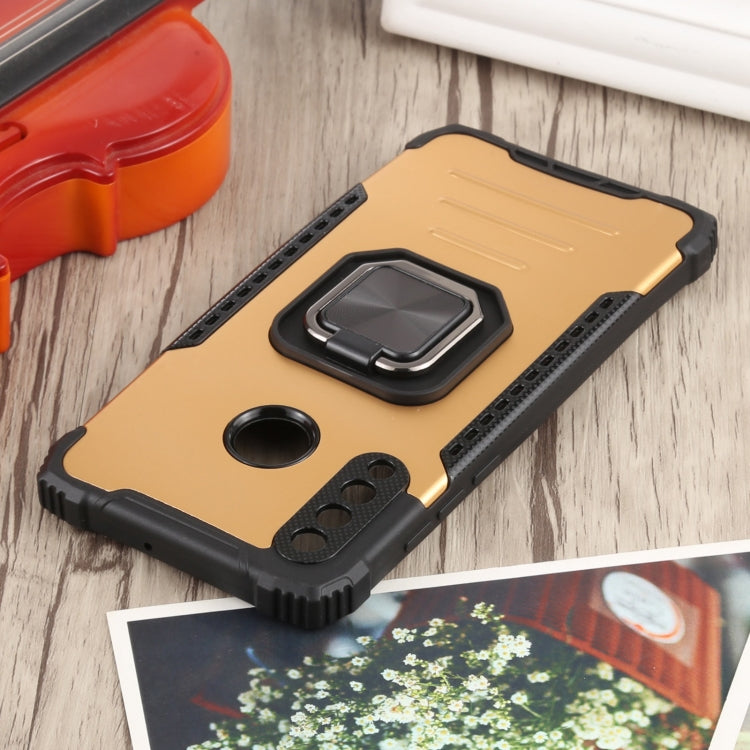 For Huawei P30 Lite / nova 4e Fierce Warrior Series Armor All-inclusive Shockproof Aluminum Alloy + TPU Protective Case with Ring Holder