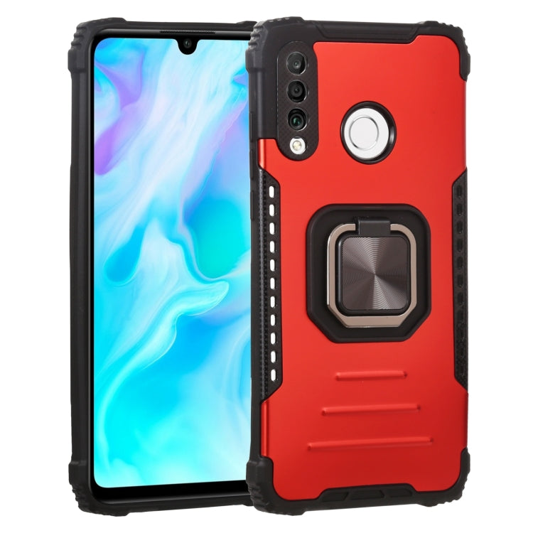 For Huawei P30 Lite / nova 4e Fierce Warrior Series Armor All-inclusive Shockproof Aluminum Alloy + TPU Protective Case with Ring Holder