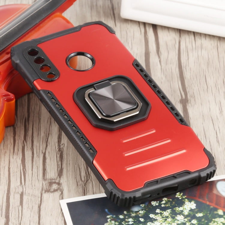 For Huawei P30 Lite / nova 4e Fierce Warrior Series Armor All-inclusive Shockproof Aluminum Alloy + TPU Protective Case with Ring Holder
