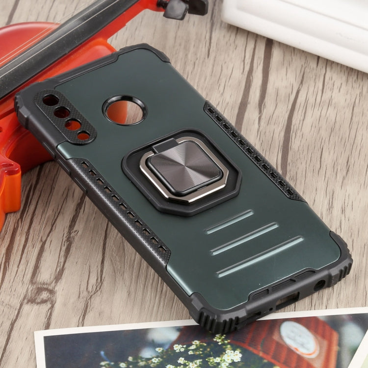 For Huawei P30 Lite / nova 4e Fierce Warrior Series Armor All-inclusive Shockproof Aluminum Alloy + TPU Protective Case with Ring Holder