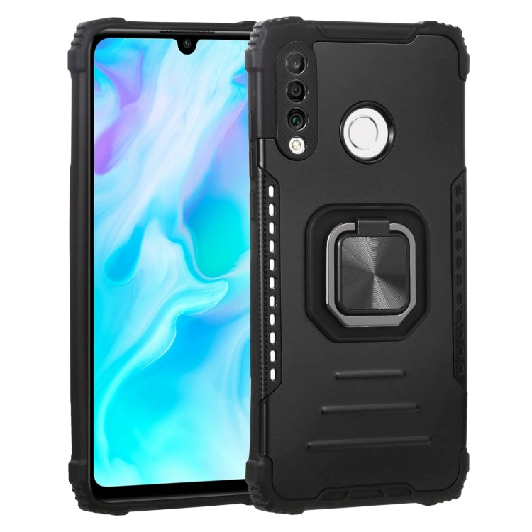 For Huawei P30 Lite / nova 4e Fierce Warrior Series Armor All-inclusive Shockproof Aluminum Alloy + TPU Protective Case with Ring Holder