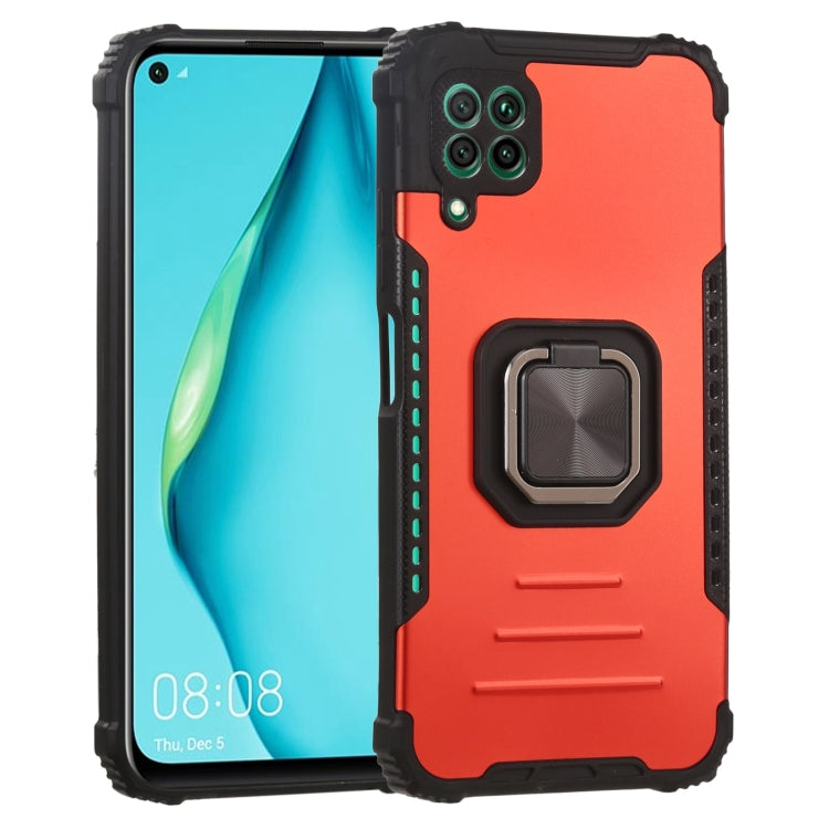 For Huawei P40 Lite / nova 6 SE / nova 7i Fierce Warrior Series Armor All-inclusive Shockproof Aluminum Alloy + TPU Protective Case with Ring Holder