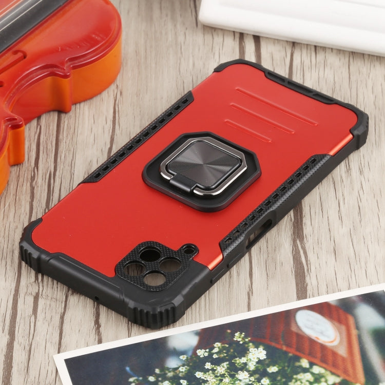 For Huawei P40 Lite / nova 6 SE / nova 7i Fierce Warrior Series Armor All-inclusive Shockproof Aluminum Alloy + TPU Protective Case with Ring Holder