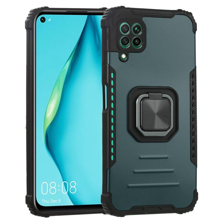 For Huawei P40 Lite / nova 6 SE / nova 7i Fierce Warrior Series Armor All-inclusive Shockproof Aluminum Alloy + TPU Protective Case with Ring Holder
