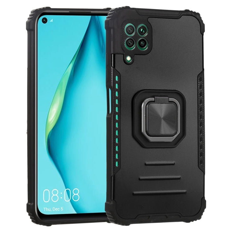 For Huawei P40 Lite / nova 6 SE / nova 7i Fierce Warrior Series Armor All-inclusive Shockproof Aluminum Alloy + TPU Protective Case with Ring Holder