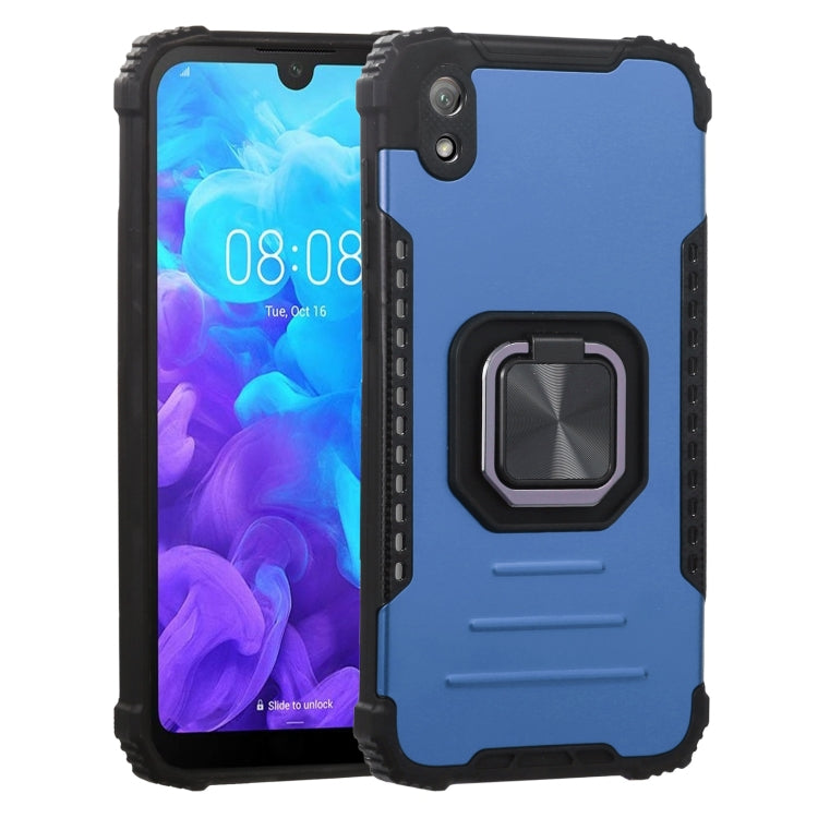 For Huawei Y5 (2019) Fierce Warrior Series Armor All-inclusive Shockproof Aluminum Alloy + TPU Protective Case with Ring Holder