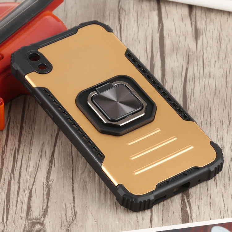 For Huawei Y5 (2019) Fierce Warrior Series Armor All-inclusive Shockproof Aluminum Alloy + TPU Protective Case with Ring Holder