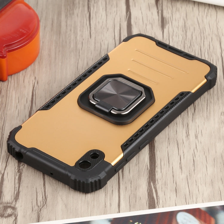 For Huawei Y5 (2019) Fierce Warrior Series Armor All-inclusive Shockproof Aluminum Alloy + TPU Protective Case with Ring Holder