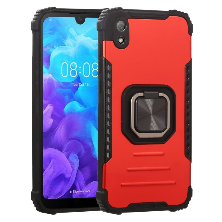 For Huawei Y5 (2019) Fierce Warrior Series Armor All-inclusive Shockproof Aluminum Alloy + TPU Protective Case with Ring Holder
