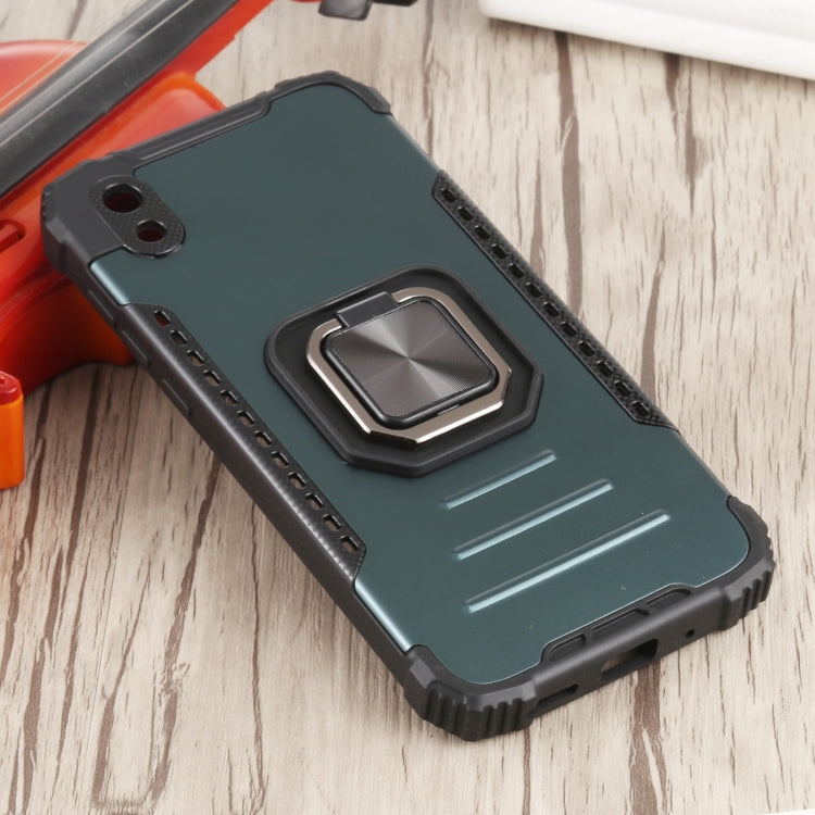 For Huawei Y5 (2019) Fierce Warrior Series Armor All-inclusive Shockproof Aluminum Alloy + TPU Protective Case with Ring Holder