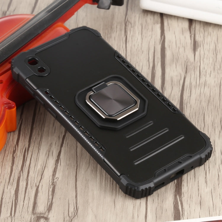 For Huawei Y5 (2019) Fierce Warrior Series Armor All-inclusive Shockproof Aluminum Alloy + TPU Protective Case with Ring Holder