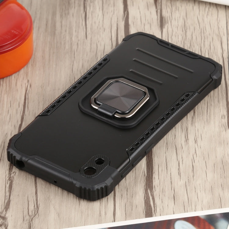 For Huawei Y5 (2019) Fierce Warrior Series Armor All-inclusive Shockproof Aluminum Alloy + TPU Protective Case with Ring Holder