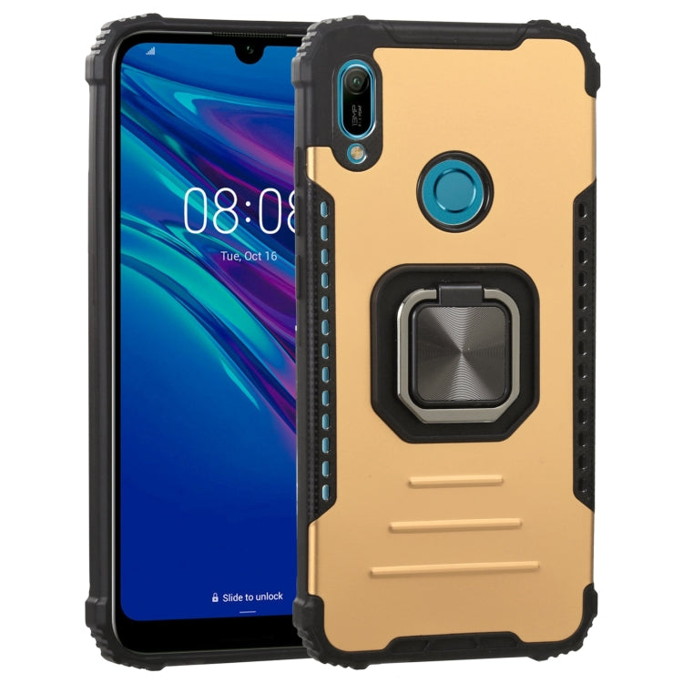 For Huawei Y6 (2019) / Y6 Pro 2019 / Y6s Fierce Warrior Series Armor All-inclusive Shockproof Aluminum Alloy + TPU Protective Case with Ring Holder