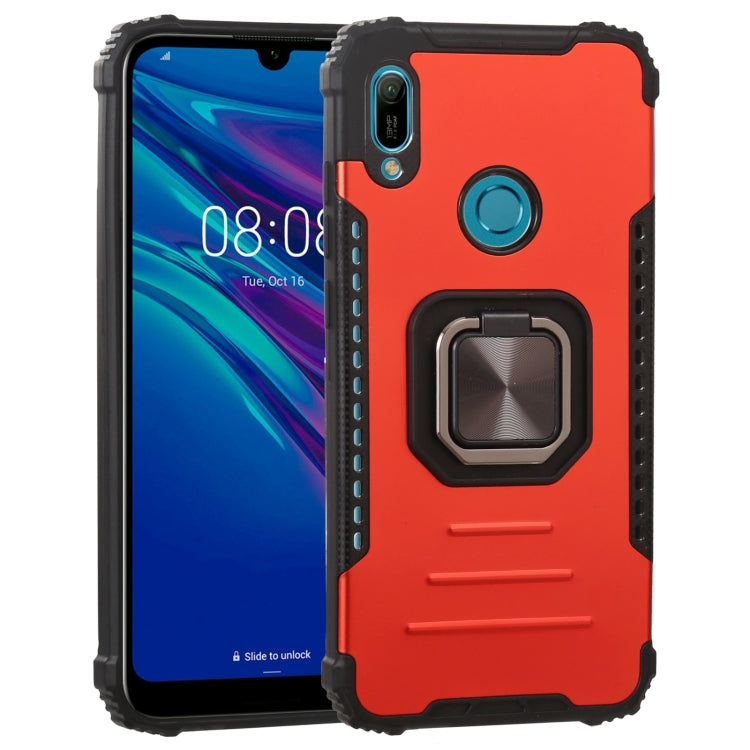For Huawei Y6 (2019) / Y6 Pro 2019 / Y6s Fierce Warrior Series Armor All-inclusive Shockproof Aluminum Alloy + TPU Protective Case with Ring Holder