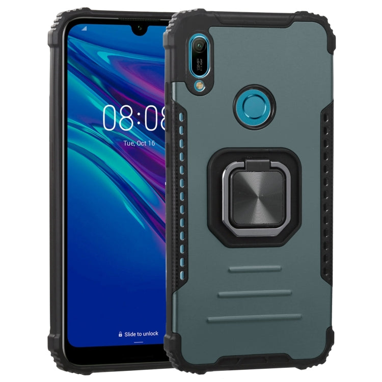 For Huawei Y6 (2019) / Y6 Pro 2019 / Y6s Fierce Warrior Series Armor All-inclusive Shockproof Aluminum Alloy + TPU Protective Case with Ring Holder