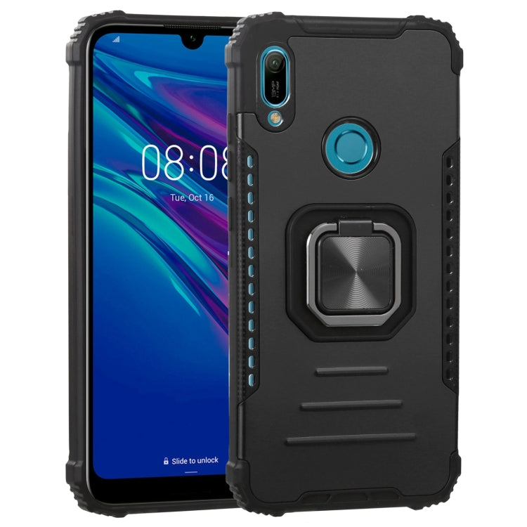 For Huawei Y6 (2019) / Y6 Pro 2019 / Y6s Fierce Warrior Series Armor All-inclusive Shockproof Aluminum Alloy + TPU Protective Case with Ring Holder