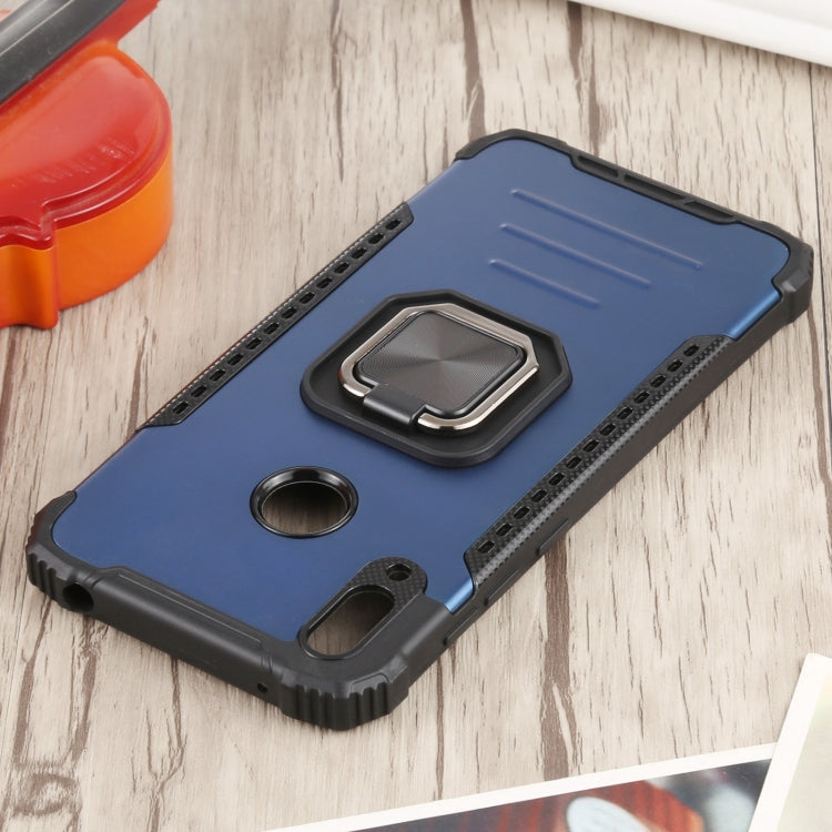 For Huawei Y7 (2019) / Y7 Prime 2019 Fierce Warrior Series Armor All-inclusive Shockproof Aluminum Alloy + TPU Protective Case with Ring Holder