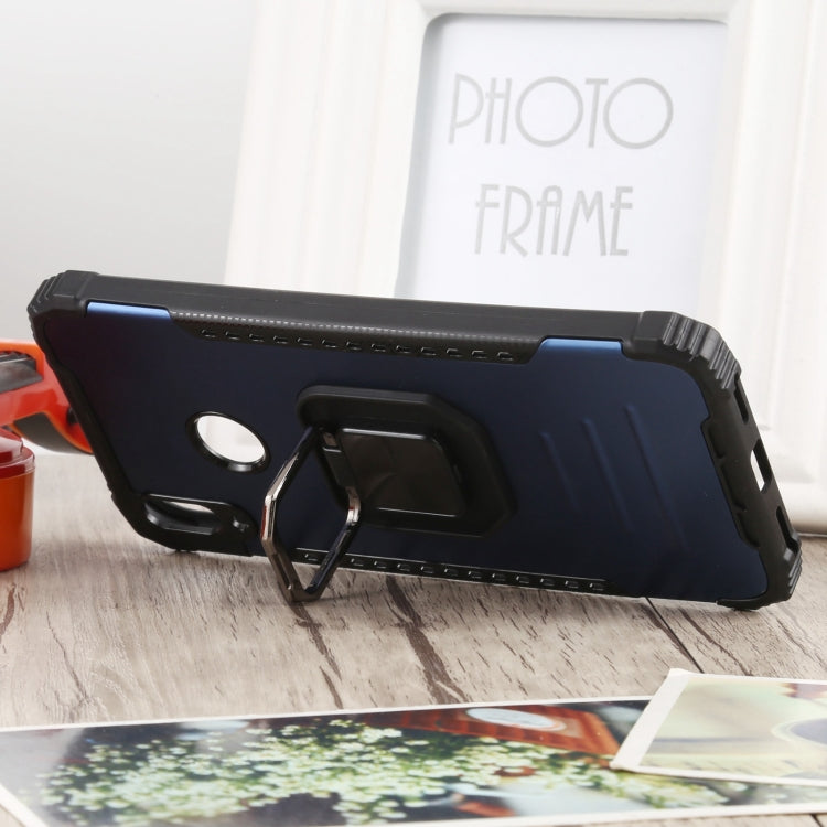 For Huawei Y7 (2019) / Y7 Prime 2019 Fierce Warrior Series Armor All-inclusive Shockproof Aluminum Alloy + TPU Protective Case with Ring Holder