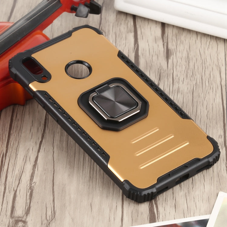 For Huawei Y7 (2019) / Y7 Prime 2019 Fierce Warrior Series Armor All-inclusive Shockproof Aluminum Alloy + TPU Protective Case with Ring Holder