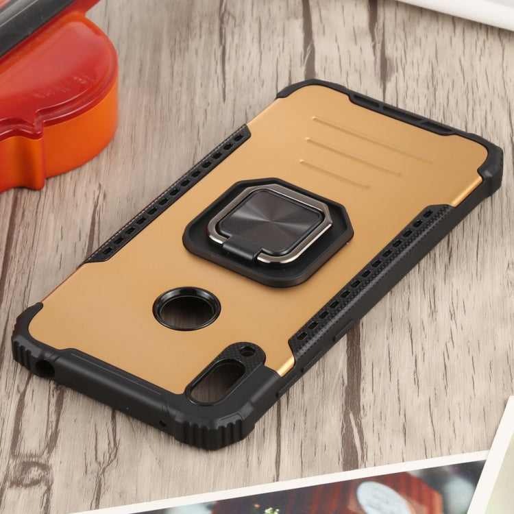 For Huawei Y7 (2019) / Y7 Prime 2019 Fierce Warrior Series Armor All-inclusive Shockproof Aluminum Alloy + TPU Protective Case with Ring Holder