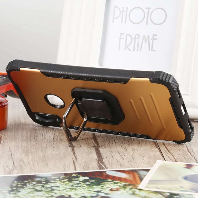 For Huawei Y7 (2019) / Y7 Prime 2019 Fierce Warrior Series Armor All-inclusive Shockproof Aluminum Alloy + TPU Protective Case with Ring Holder