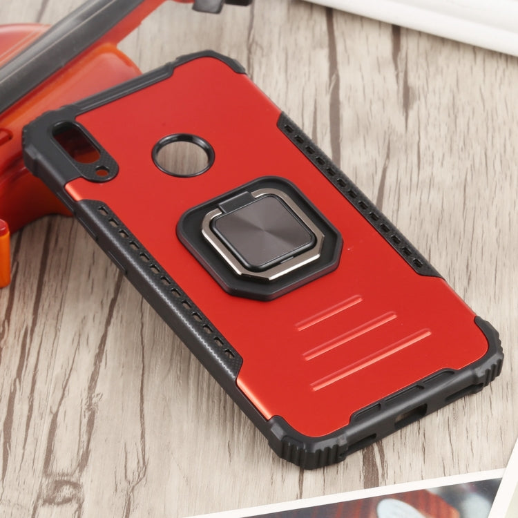 For Huawei Y7 (2019) / Y7 Prime 2019 Fierce Warrior Series Armor All-inclusive Shockproof Aluminum Alloy + TPU Protective Case with Ring Holder
