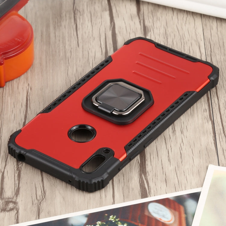 For Huawei Y7 (2019) / Y7 Prime 2019 Fierce Warrior Series Armor All-inclusive Shockproof Aluminum Alloy + TPU Protective Case with Ring Holder