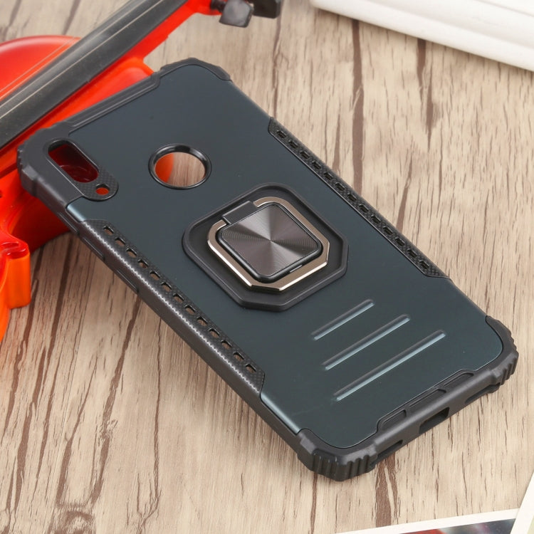 For Huawei Y7 (2019) / Y7 Prime 2019 Fierce Warrior Series Armor All-inclusive Shockproof Aluminum Alloy + TPU Protective Case with Ring Holder