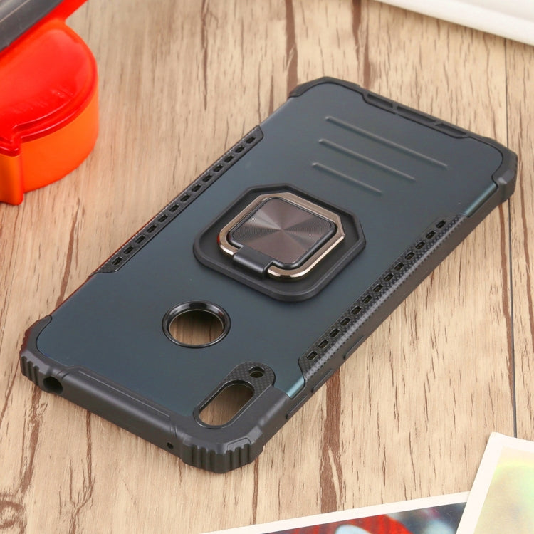 For Huawei Y7 (2019) / Y7 Prime 2019 Fierce Warrior Series Armor All-inclusive Shockproof Aluminum Alloy + TPU Protective Case with Ring Holder