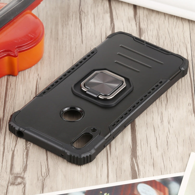 For Huawei Y7 (2019) / Y7 Prime 2019 Fierce Warrior Series Armor All-inclusive Shockproof Aluminum Alloy + TPU Protective Case with Ring Holder