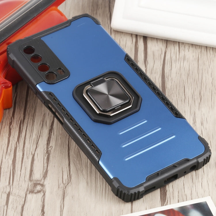 For Huawei Y7a / P smart 2021 Fierce Warrior Series Armor All-inclusive Shockproof Aluminum Alloy + TPU Protective Case with Ring Holder