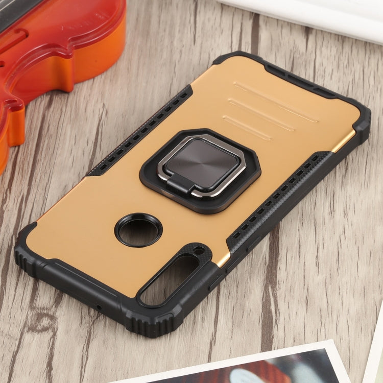 For Huawei Y7p / P40 Lite E Fierce Warrior Series Armor All-inclusive Shockproof Aluminum Alloy + TPU Protective Case with Ring Holder
