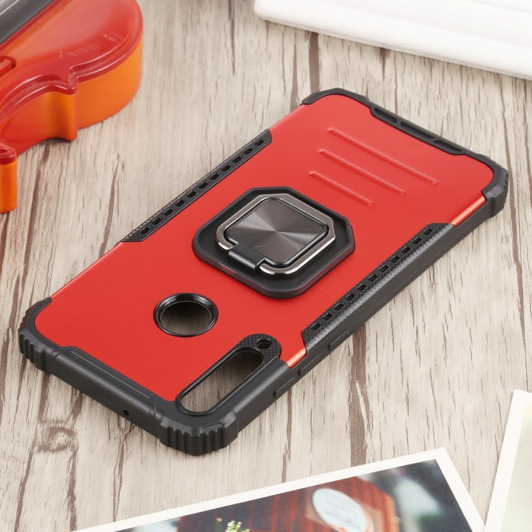 For Huawei Y7p / P40 Lite E Fierce Warrior Series Armor All-inclusive Shockproof Aluminum Alloy + TPU Protective Case with Ring Holder