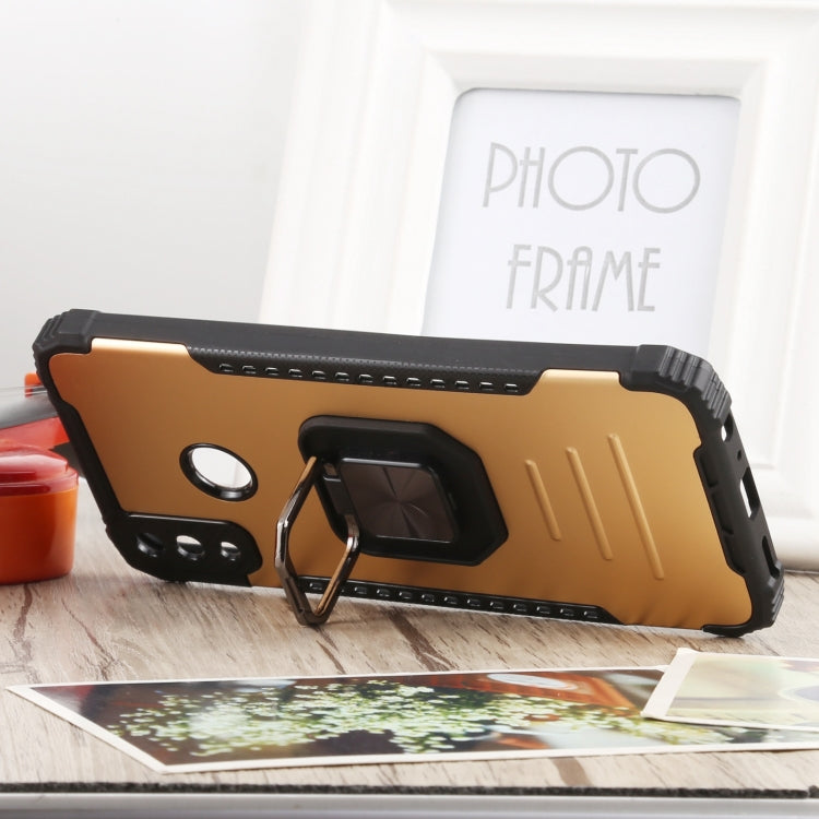 For Huawei Y8s Fierce Warrior Series Armor All-inclusive Shockproof Aluminum Alloy + TPU Protective Case with Ring Holder