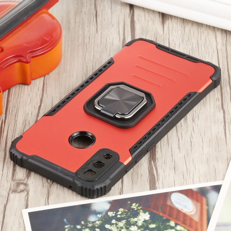 For Huawei Y8s Fierce Warrior Series Armor All-inclusive Shockproof Aluminum Alloy + TPU Protective Case with Ring Holder