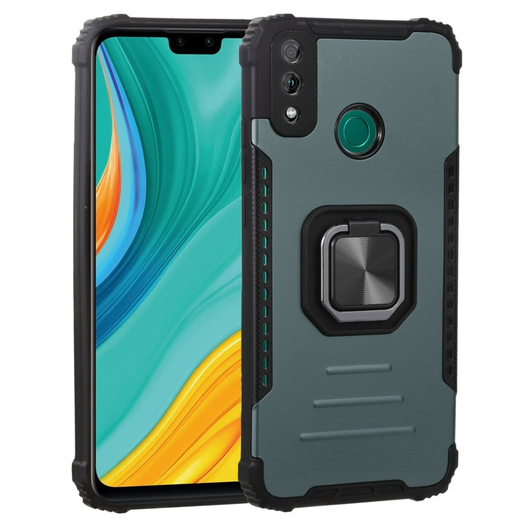 For Huawei Y8s Fierce Warrior Series Armor All-inclusive Shockproof Aluminum Alloy + TPU Protective Case with Ring Holder