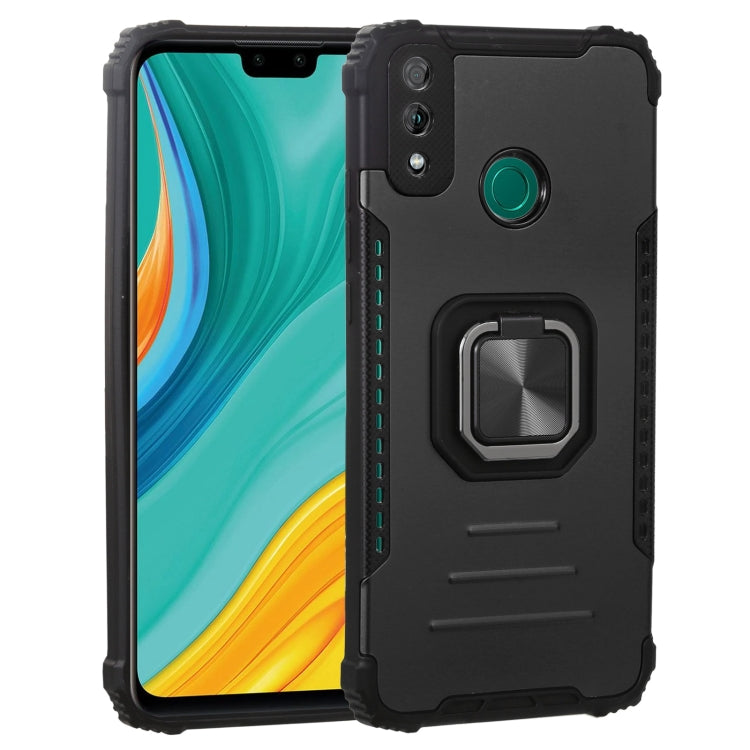 For Huawei Y8s Fierce Warrior Series Armor All-inclusive Shockproof Aluminum Alloy + TPU Protective Case with Ring Holder