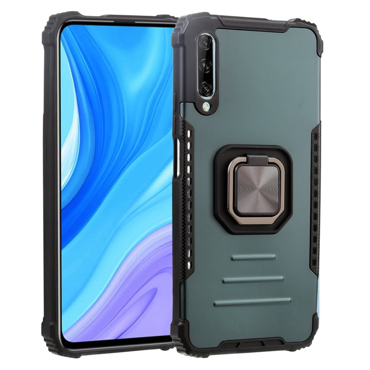 For Huawei Y9s Fierce Warrior Series Armor All-inclusive Shockproof Aluminum Alloy + TPU Protective Case with Ring Holder