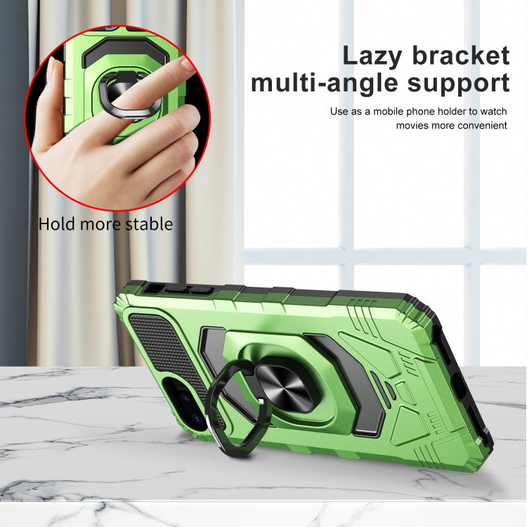 10 PCS Armor Magnetic PC + TPU Shockproof Case with 360 Degree Rotation Ring Holder For iPhone 8 Plus / 7 Plus