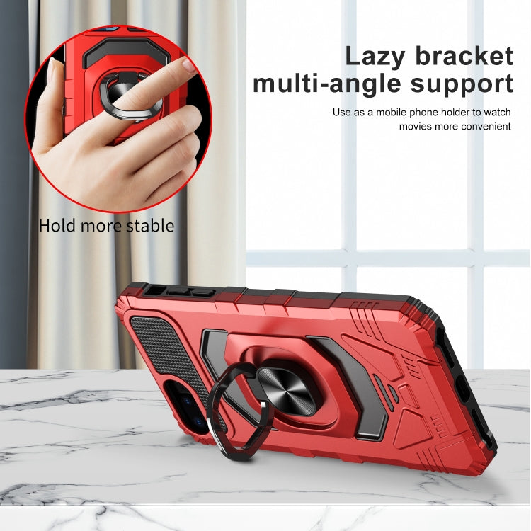 10 PCS Armor Magnetic PC + TPU Shockproof Case with 360 Degree Rotation Ring Holder For iPhone 8 Plus / 7 Plus