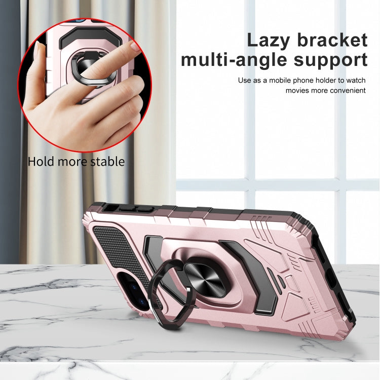 10 PCS Armor Magnetic PC + TPU Shockproof Case with 360 Degree Rotation Ring Holder For iPhone 8 Plus / 7 Plus