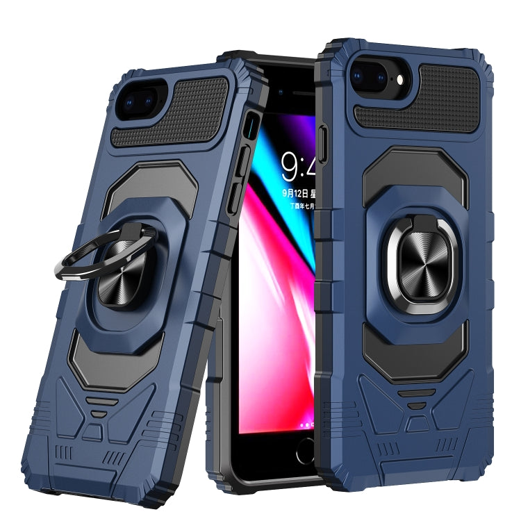 10 PCS Armor Magnetic PC + TPU Shockproof Case with 360 Degree Rotation Ring Holder For iPhone 8 Plus / 7 Plus