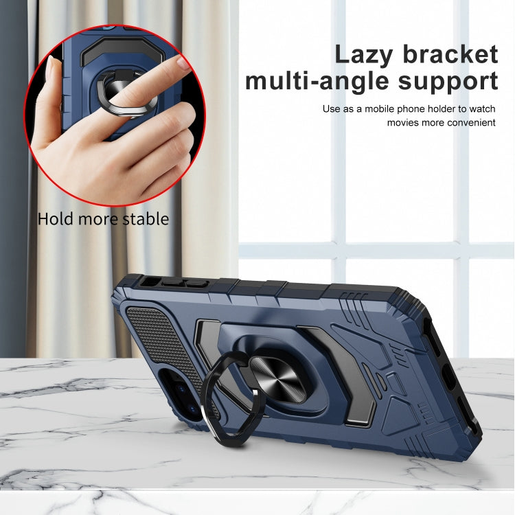 10 PCS Armor Magnetic PC + TPU Shockproof Case with 360 Degree Rotation Ring Holder For iPhone 8 Plus / 7 Plus