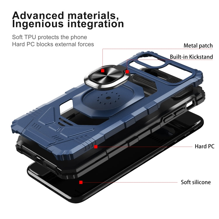 10 PCS Armor Magnetic PC + TPU Shockproof Case with 360 Degree Rotation Ring Holder For iPhone 8 Plus / 7 Plus