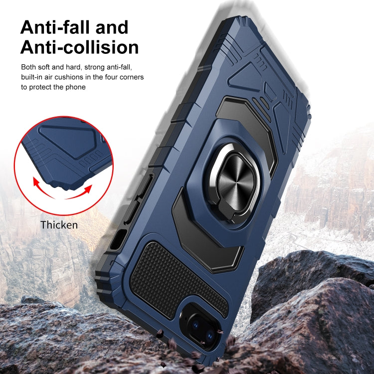 10 PCS Armor Magnetic PC + TPU Shockproof Case with 360 Degree Rotation Ring Holder For iPhone 8 Plus / 7 Plus