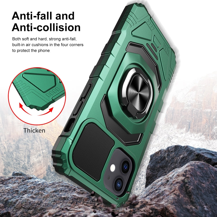 For iPhone 11 10pcs Armor Magnetic PC + TPU Shockproof Case with 360 Degree Rotation Ring Holder