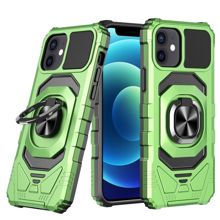 For iPhone 11 10pcs Armor Magnetic PC + TPU Shockproof Case with 360 Degree Rotation Ring Holder