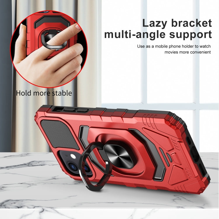 For iPhone 11 10pcs Armor Magnetic PC + TPU Shockproof Case with 360 Degree Rotation Ring Holder