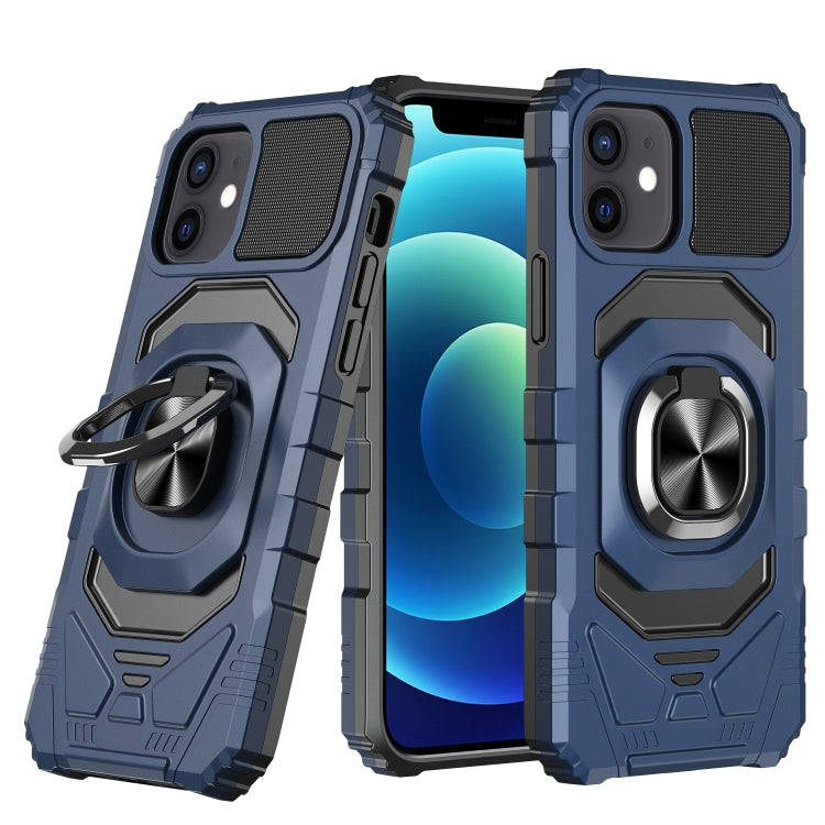 For iPhone 11 10pcs Armor Magnetic PC + TPU Shockproof Case with 360 Degree Rotation Ring Holder