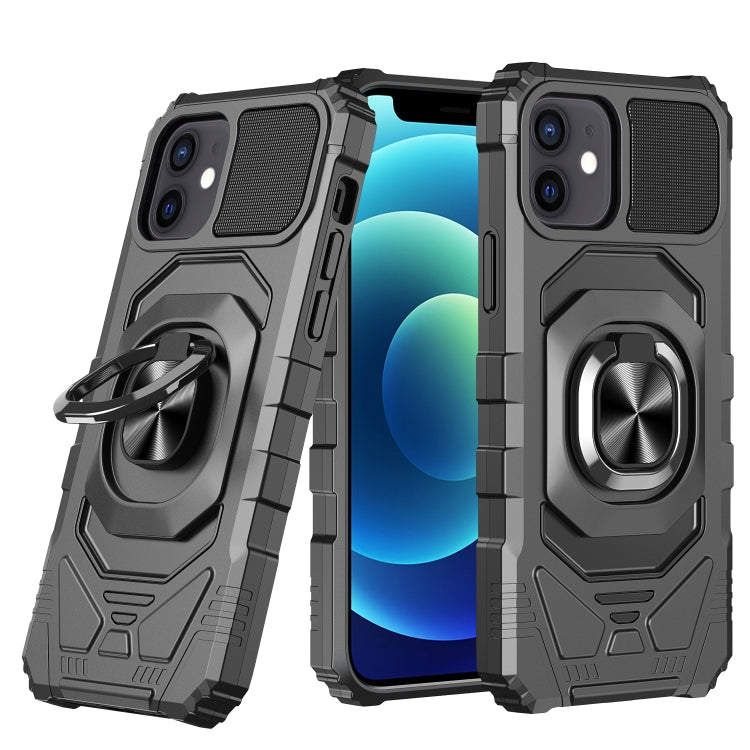 For iPhone 11 10pcs Armor Magnetic PC + TPU Shockproof Case with 360 Degree Rotation Ring Holder